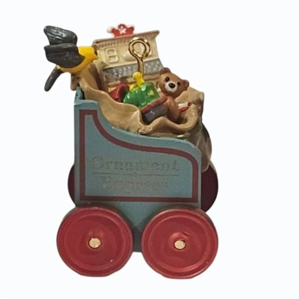 The Ornament Express 3 Handcrafted Hallmark Ornaments 1989 Train Ornaments w Box